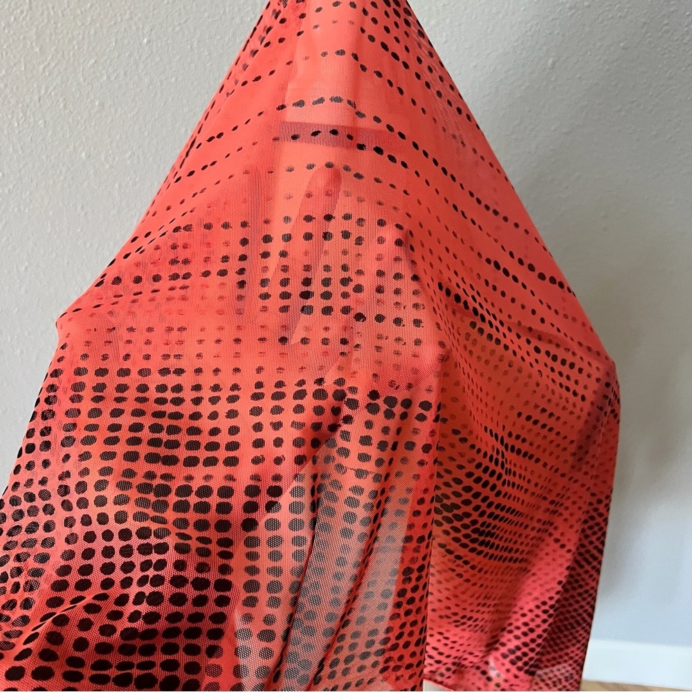 Gottex - Peachy and Black Leopard Print Wrap/Scarf - Picture 8 of 14